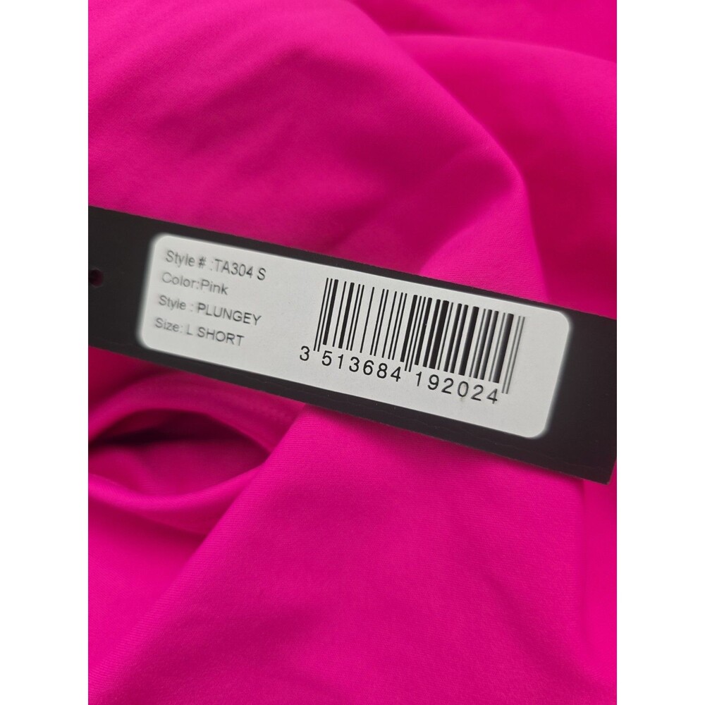TA3 Plungy Pink Swimsuit 1 Piece Short Torso Corset Waist Sz L NEW - Picture 4 of 6